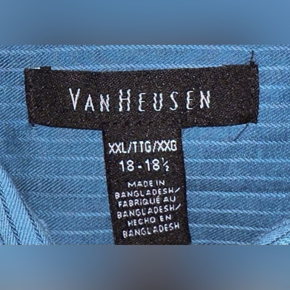 Van Heusen Men's Dress Shirt, Blue with stripes - Picture 6 of 6